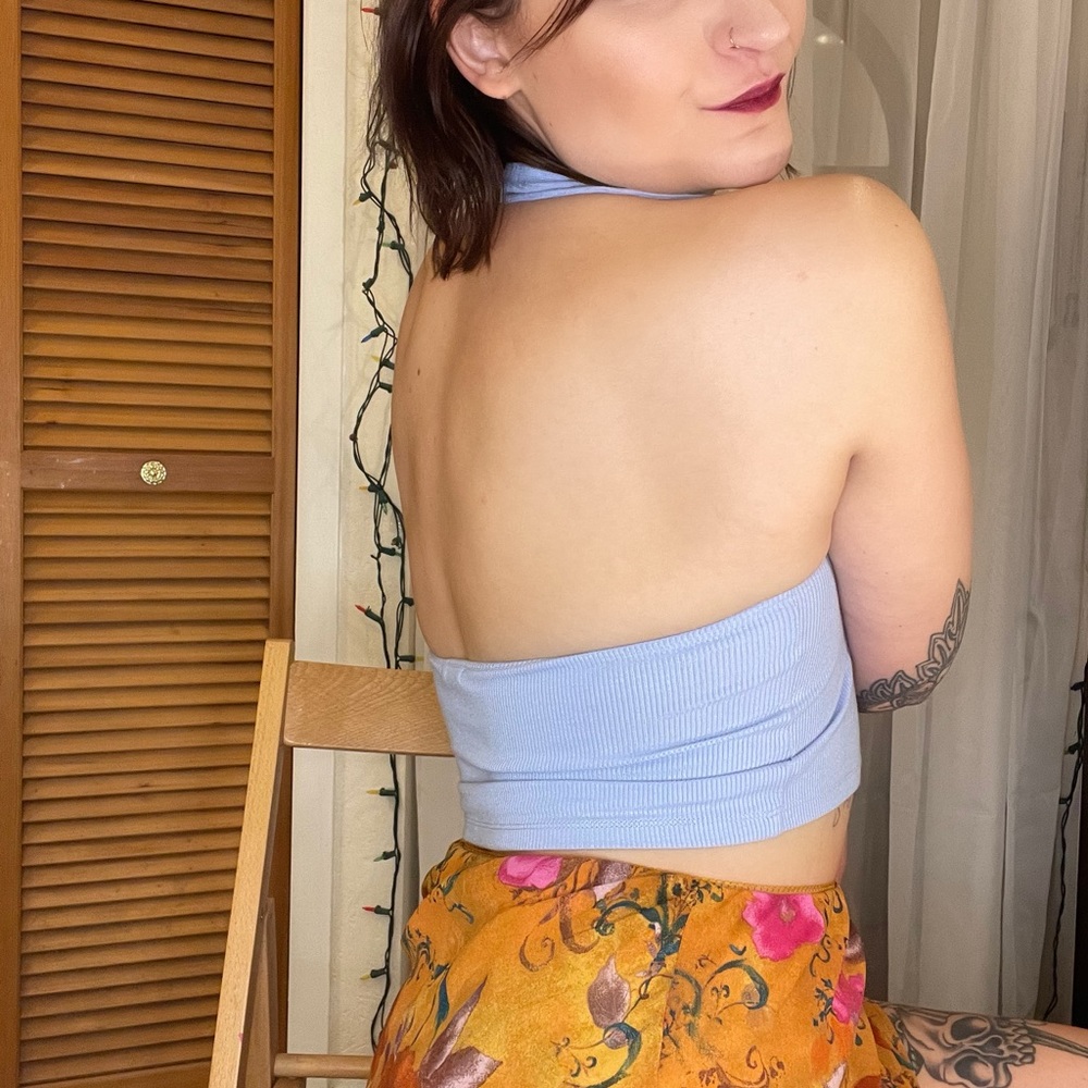 Collared Halter Top - Picture 2 of 2